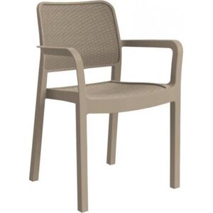 KETER SAMANNA Chaise empilable, 53 x 58 x 83 cm, cappuccino 17199558 - Publicité KETER SAMANNA Chaise empilable, 53 x 58 x 83 cm, cappuccino 17199558 - Publicité