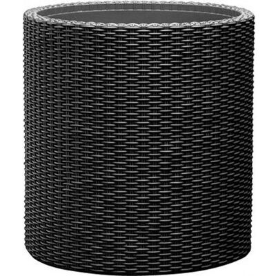 KETER LARGE CYLINDER Pot, 43,7 x 43,7 x 44,3 cm, rotin, anthracite 17197837 - Publicité KETER LARGE CYLINDER Pot, 43,7 x 43,7 x 44,3 cm, rotin, anthracite 17197837 - Publicité