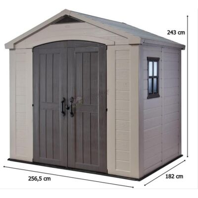 KETER FACTOR 8 x 6 Abri de jardin, 256,5 x