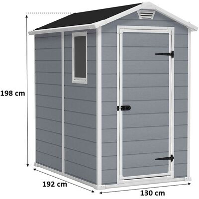 KETER MANOR 4 x 6 Abri de jardin, 130 x