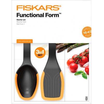 Ensemble d'ustensiles de cuisine Orange Fiskars - Set d'ustensiles - Publicité Ensemble d'ustensiles de cuisine Orange Fiskars - Set d'ustensiles - Publicité