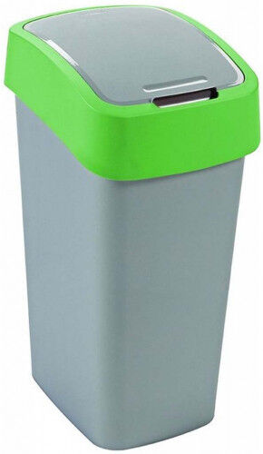 Curver FLIP BIN 45L Poubelle 65,3 x 29,4 x 37,6 cm argenté/vert 02172-P80