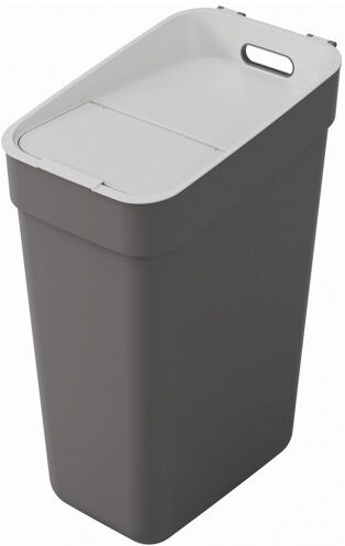 Curver READY TO COLLECT 30L Poubelle, gris foncé 02103-229