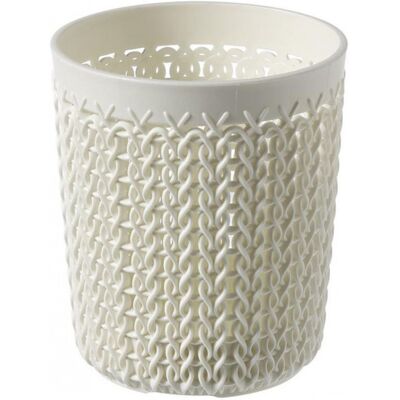 Curver KNIT ROUND S Pot de rangement 9,9 x 11,2 cm creme 00775-X64 - Publicité Curver KNIT ROUND S Pot de rangement 9,9 x 11,2 cm creme 00775-X64 - Publicité