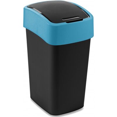 Curver FLIP BIN 25L Poubelle 47 x 26 x 34 cm noir/bleu 02171-280 - Publicité Curver FLIP BIN 25L Poubelle 47 x 26 x 34 cm noir/bleu 02171-280 - Publicité