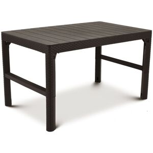 ALLIBERT LYON RATTAN Table de jardin, 116 x 71x 40/65 cm, marron 17205429