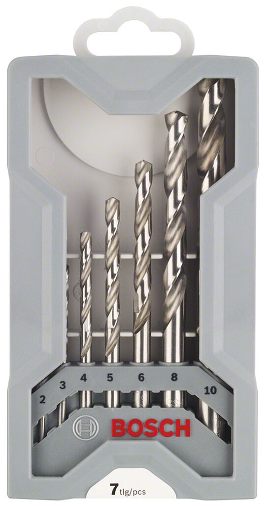 Bosch Coffret de 7 forets a métaux Mini-X-Line HSS-G, 135°, 2 - 10 mm 2608589295