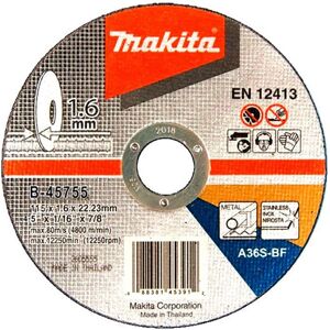 Makita B-45755 Disques a tronçonner 115x1,6x22,23