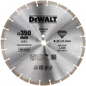 DeWALT DT40213 Disque a tronçonner diamant 350 x 25,4 mm, Eco 1 Universal - Publicité DeWALT DT40213 Disque a tronçonner diamant 350 x 25,4 mm, Eco 1 Universal - Publicité