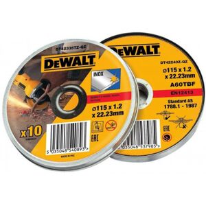 DeWALT DT43922-QZ Jeu de disques a tronçonner 125 x 1,2 mm, 10 pcs - Publicité DeWALT DT43922-QZ Jeu de disques a tronçonner 125 x 1,2 mm, 10 pcs - Publicité
