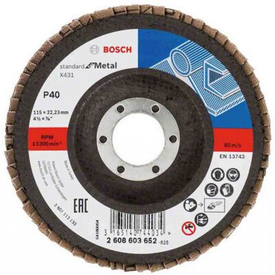 Bosch Standard for Metal Plateau a lamelles X431, 115 mm, 22,23 mm, 40 2608603652 - Publicité Bosch Standard for Metal Plateau a lamelles X431, 115 mm, 22,23 mm, 40 2608603652 - Publicité