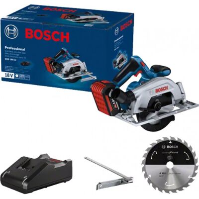 Bosch GKS 185-LI Scie circulaire sans fil 18V Brushless , 1x 5,0 Ah, GAL 18C-40 06016C1223 - Publicité Bosch GKS 185-LI Scie circulaire sans fil 18V Brushless , 1x 5,0 Ah, GAL 18C-40 06016C1223 - Publicité