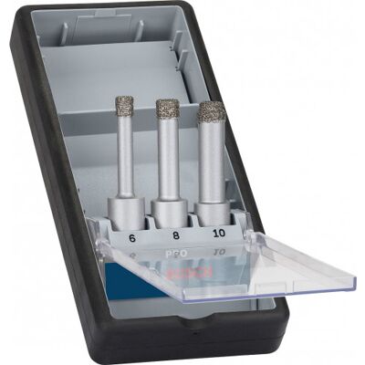 Bosch 2608587145 - Ensemble de 3 Mèches Diamantées - Perçage à Sec en Céramique - Publicité Bosch 2608587145 - Ensemble de 3 Mèches Diamantées - Perçage à Sec en Céramique - Publicité