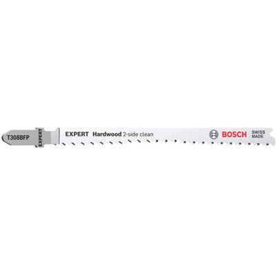 Lame de scie sauteuse Bosch T 308 BFP - Bois dur - 2 côtés propres - 50mm - Publicité Lame de scie sauteuse Bosch T 308 BFP - Bois dur - 2 côtés propres - 50mm - Publicité