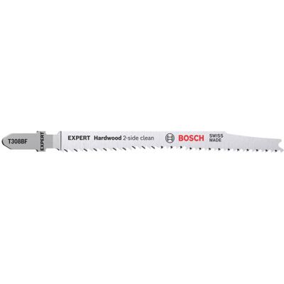 Lame de scie sauteuse bimétallique Bosch T 308 BF - Bois dur, 2 pièces - Publicité Lame de scie sauteuse bimétallique Bosch T 308 BF - Bois dur, 2 pièces - Publicité