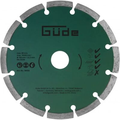 Disques diamant Güde - 150x22.2mm Lot de 2 - Disque diamanté - Publicité Disques diamant Güde - 150x22.2mm Lot de 2 - Disque diamanté - Publicité