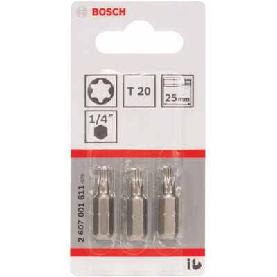 Bosch Embout de vissage qualité extra-dure T20, 25 mm 2607001611 - Publicité Bosch Embout de vissage qualité extra-dure T20, 25 mm 2607001611 - Publicité