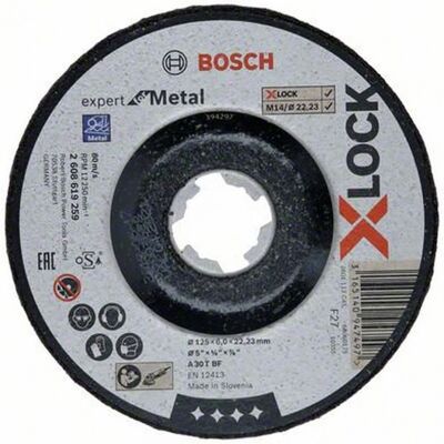 Bosch Disque abrasif Expert for Metal X-LOCK 125 × 6 × 22,23mm 2608619259 - Publicité Bosch Disque abrasif Expert for Metal X-LOCK 125 × 6 × 22,23mm 2608619259 - Publicité