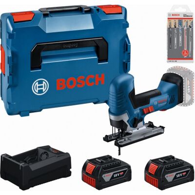 Bosch Kit d’outils PROFESSIONAL GST 18V-125 S + 2×5.0Ah + jeu de 15 lames 0615A500E5 - Publicité Bosch Kit d’outils PROFESSIONAL GST 18V-125 S + 2×5.0Ah + jeu de 15 lames 0615A500E5 - Publicité