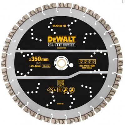 Disque diamant série Elite DeWalt pour béton armé - 350mm - Publicité Disque diamant série Elite DeWalt pour béton armé - 350mm - Publicité