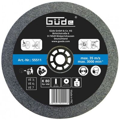Güde Modèle G55223 Roue abrasive G80 - Finition métal - Publicité Güde Modèle G55223 Roue abrasive G80 - Finition métal - Publicité