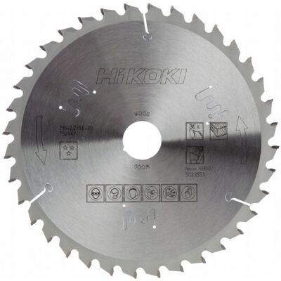 Lame de Scie Circulaire Hikoki 190 mm 48 Dents pour Bois - Coupe Précise - Publicité Lame de Scie Circulaire Hikoki 190 mm 48 Dents pour Bois - Coupe Précise - Publicité