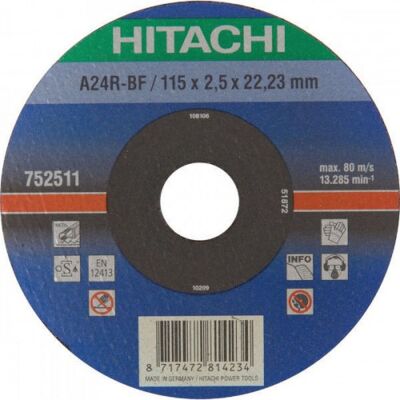 HiKOKI - 752511 - 115 mm - 2.5 mm - Disque de coupe - Publicité HiKOKI - 752511 - 115 mm - 2.5 mm - Disque de coupe - Publicité
