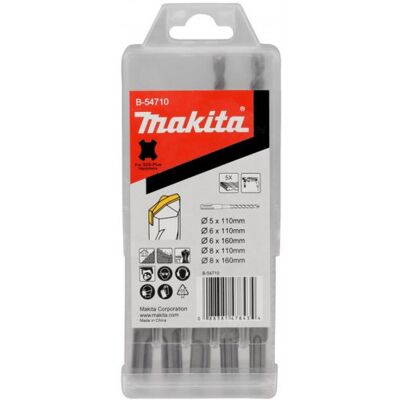 Ensemble de Forets SDS-Plus Makita B-54710 - V-Plus Amélioré, Pointe de Centrage, 5 Tailles - Publicité Ensemble de Forets SDS-Plus Makita B-54710 - V-Plus Amélioré, Pointe de Centrage, 5 Tailles - Publicité