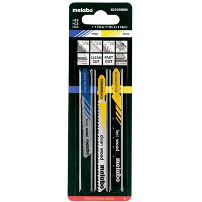 Metabo Modèle SME-623968000 - Assortiment de lames de scie sauteuse pour bois & métal - Publicité Metabo Modèle SME-623968000 - Assortiment de lames de scie sauteuse pour bois & métal - Publicité