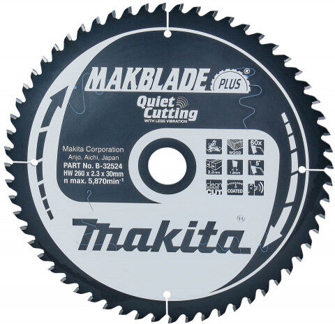 Makita B-32524 MAKBLADE+ scie 260x30x60Z