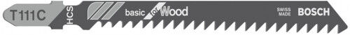 Bosch Lame de scie sauteuse T 111 C, Basic for Wood 2608630808