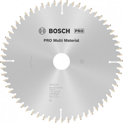 Bosch Lame de scie circulaire PRO Multi Material, 216 × 2,5 × 30 mm, T60 2608640446