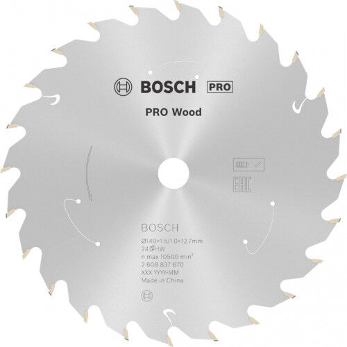 Bosch Lame de scie circulaire sans fil PRO Wood cordless 140 x 1,5/1 x 12,7 T24 2608837670