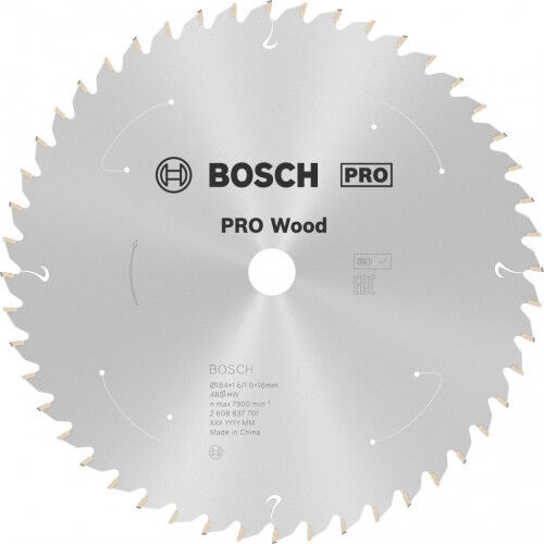 Bosch Lame de scie circulaire Standard for Wood 184 x 1,6/1 x 16 T48 2608837701