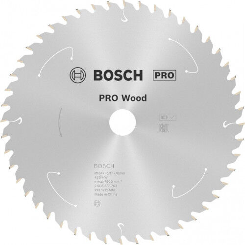 Bosch Lame de scie circulaire Standard for Wood 184 x 1,6/1,1 x 20 T48 2608837703