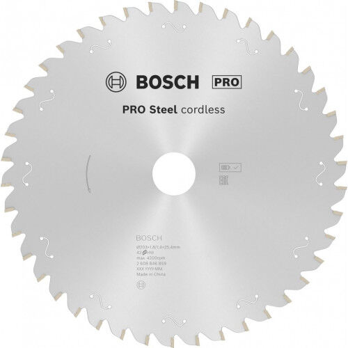 Bosch Lame de scie circulaire sans fil PRO Steel cordless, 203 x 1,8 x 25,4 mm 2608846859