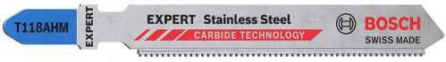 Bosch Lame de scie sauteuse EXPERT 'Stainless Steel' T 118 AHM, 3 pces 2608900561