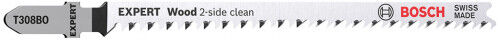 Bosch Lame de scie sauteuse EXPERT 'Wood 2-side clean' T 308 BO, 2 pieces 2608901712
