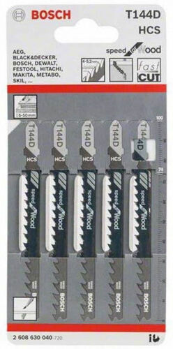 Bosch Lame de scie sauteuse, T 144 D, 100 mm, 5 ks 2608630040