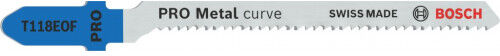 Bosch Lame de scie sauteuse PRO Metal curve T118EOF, 83 mm, 5 pieces 2608634237