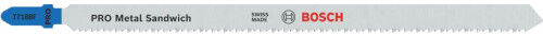 Bosch Lame de scie sauteuse PRO Metal Sandwich T718BF, 180 mm, 3 pieces 2608636335