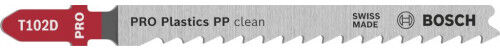 Bosch Lame de scie sauteuse PRO Plastics PP clean T102D, 100 mm, 3 pieces 2608667443