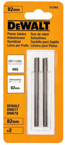 DeWALT DT3905 Fers de rabot HSS 82mm