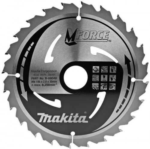 Makita B-32035 Lames carbures ''MForce'' 185x30mm 24T