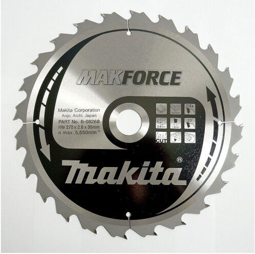 Makita B-32172 Lame scie circulaire, makforce t.c.t, 270 x 30 mm, 24 t