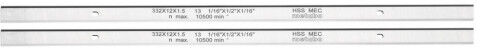 Metabo Raboteuse DH330 / 316 HSS - 332x12x1.5mm / 2 trous longs (2 pieces) 0911063549