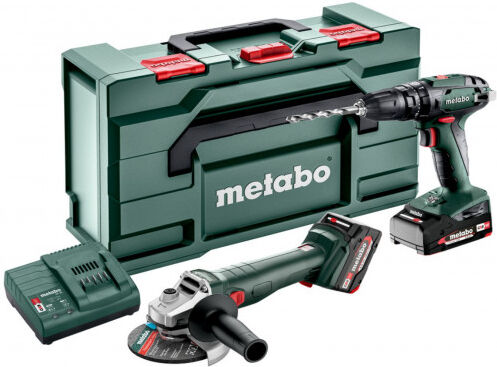 Metabo Combo Set 2.4.4 18V ((SB 18 + W 18 L 9-125+18V/1x2,0Ah+18V/1x4,0A)MetaBox 685205500