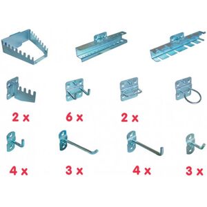 GÜDE Crochet - Lot d'accessoires pour panneau a perforations carrées 40768 - Publicité GÜDE Crochet - Lot d'accessoires pour panneau a perforations carrées 40768 - Publicité