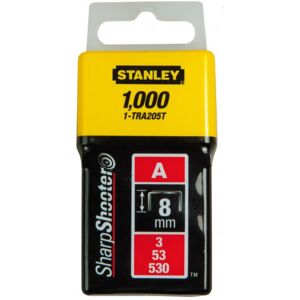 Stanley 1-TRA205T Agrafes type A 5/53/530, 8mm, boite de 1000pcs - Publicité Stanley 1-TRA205T Agrafes type A 5/53/530, 8mm, boite de 1000pcs - Publicité
