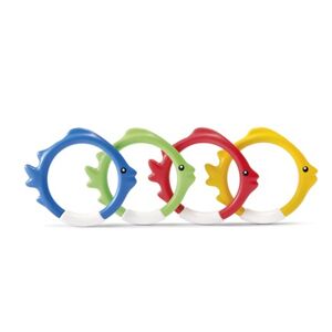 INTEX Set de quatre anneaux poissons colorés pour piscine 55507